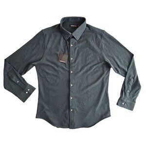 Dstrct & Row Casual Shirt Men's Size XL Hunter Green Long Sleeve Slim Fit NWT